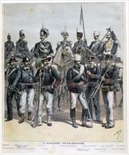 The ranks of the Italian army from General to Infantryman