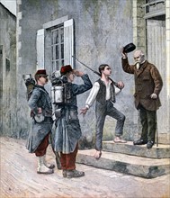French soldiers arriving at their billet
