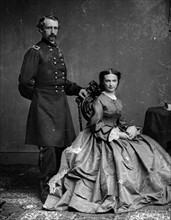 portrait of General George Custer and his wife