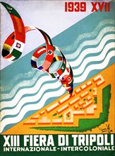 Italian fascist poster celebrating the XIII Tripoli Fair