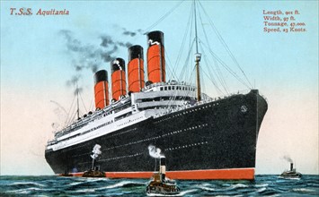 Ocean liner RMS 'Aquitania'