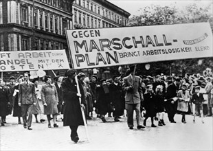 Marshall plan demonstration in Germany
