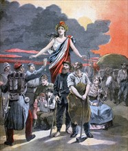 Allegorical representation of the unity of the workers of France