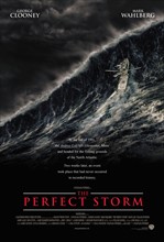 Film Poster showing Rising waves during a perfect storm event