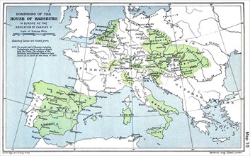 Map showing the Habsburg Empire