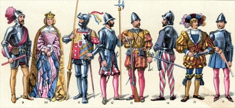 Courtiers Officers nobles and Knights of the Spanish Court