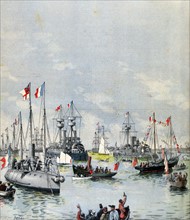 The French fleet visiting Portsmouth