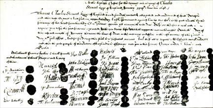 Death warrant of King Charles I of England