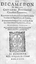 Front page of The Decameron by Boccaccio