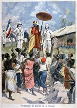 Proclamation of the new King of Dahomey, Agloliagbo