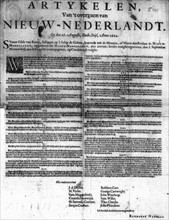 The Articles of Capitulation on the Reduction of New Netherland
