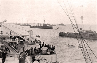 The British fleet off Portsmouth