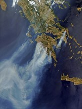 Fires over Greece in the summer of 2008