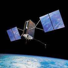 GPS satellite in Earth orbit