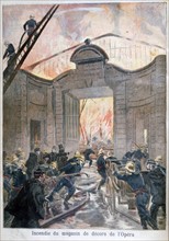 The Paris Fire Brigade fighting a blaze