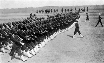 Sikh infantry on parade