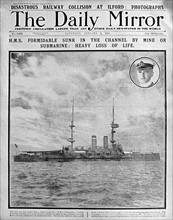 Front page of the Daily Mirror, a British newspaper during the First World War 1915