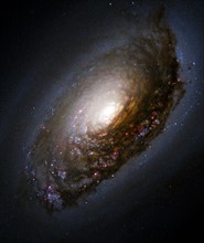 Dust Band Around the Nucleus of "Black Eye Galaxy" M64