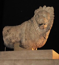 Colossal marble lion from a tomb monument