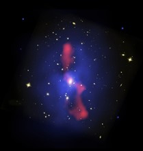 Composite image of galaxy cluster MS0735
