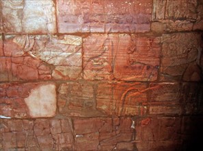 Sandstone wall relief from the Temple at Kawa in Nubia