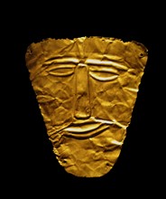 Gold face mask from Parthian graves found at Nineveh