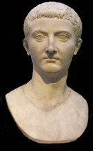 Marble head of the emperor Tiberius