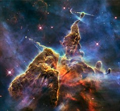 Hubble photo of a small portion of one of the largest known star-birth regions in the galaxy