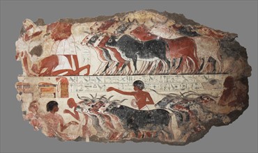 Nebamun viewing his geese and cattle