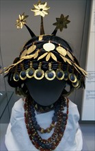 Elaborate headdress of a high-level Sumerian woman