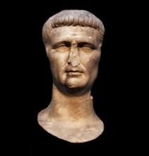Marble head from a statue of the Roman emperor Claudius