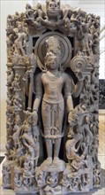 Sandstone stele with a figure of Harihara