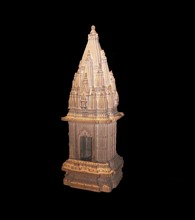 Sandstone miniature Hindu temple possibly from Benares