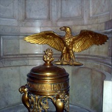 Eagle in Gilt decorating the crypt in the Basilica at Les Invallides, Paris