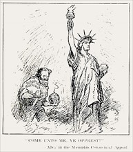 Anti Bolshevik Political Cartoon published in the Literary Digest, USA  July 5, 1919
