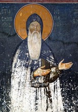 The fresco of young Saint Simeon