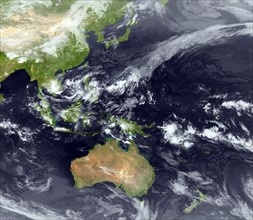 Typhoon forming over the Philippines 2009
