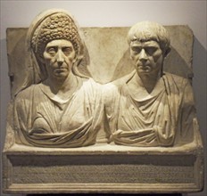 Marble tombstone of the doctor Claudius Agathemerus