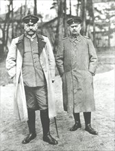 Paul von Beneckendorff und von Hindenburg (1847-1934), left, German soldier and president, with