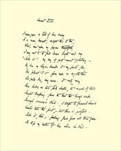 Manuscript of Sonnet XIX