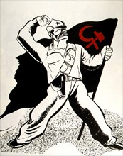French cartoon against the Communist Party of Spain, 1936