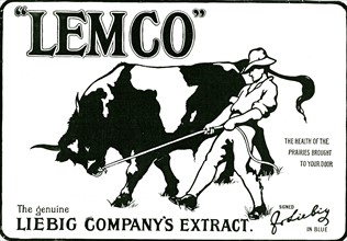 Advertisement for 'Lemco', the Liebig Company's meat extract