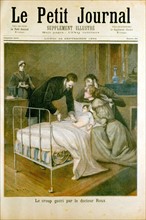 Emile Roux treating a sick child by administering an abdominal injection