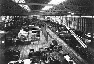 Bird's-eye view of part of Ford Production line