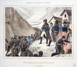 Napoleon crossing the Alps at the St Bernard Pass