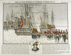 Capture of the Dutch fleet, frozen by the French Hussars