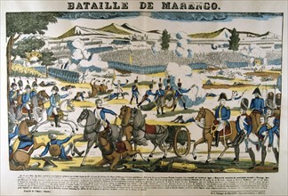 Bonparte, centre left, at the Battle of Marengo, 14 June 1800