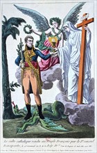 Allegorical print of Napoleon Bonaparte