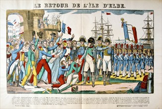Napoleon I returning to France from exile in Elba