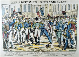 Napoleon I taking his leave at Fontainbleau of the Old Guard before going into exile on St Helena